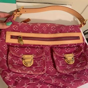 Louis Vuitton Pink Denim Bag